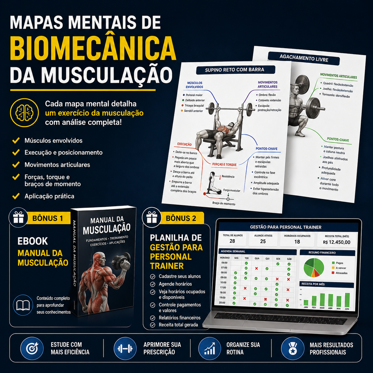 Capa do produto Biomecânica da Musculação + 2 Bônus