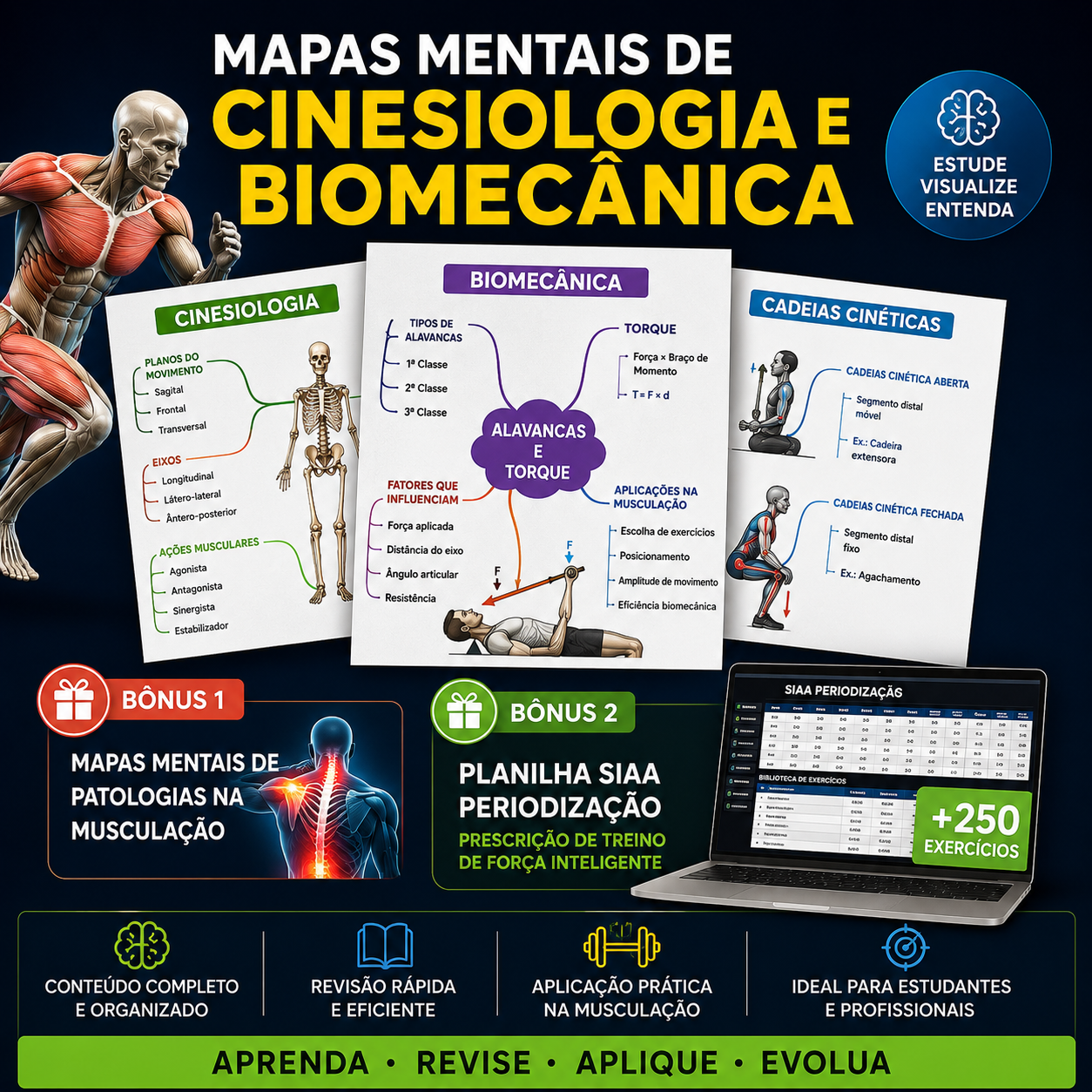 Capa do produto Cinesiologia e Biomecânica + Bônus